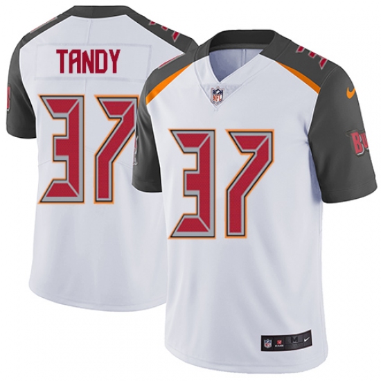Men's Nike Tampa Bay Buccaneers #37 Keith Tandy White Vapor Untouchable Limited Player NFL Jersey - Ujersey