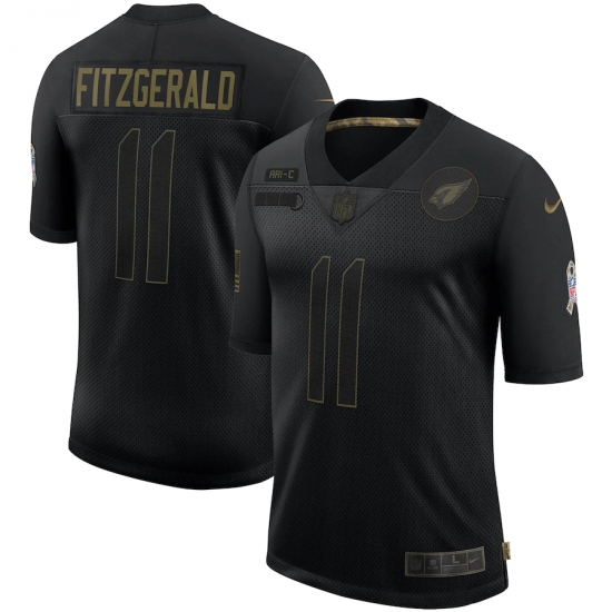 Men's Arizona Cardinals #11 Larry Fitzgerald Black Nike 2020 Salute To Service Limited Jersey - Ujersey