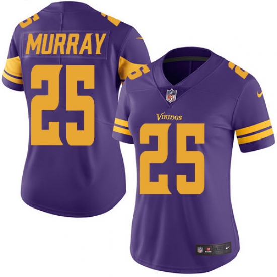 Women's Nike Minnesota Vikings #25 Latavius Murray Limited Purple Rush Vapor Untouchable NFL Jersey - Ujersey