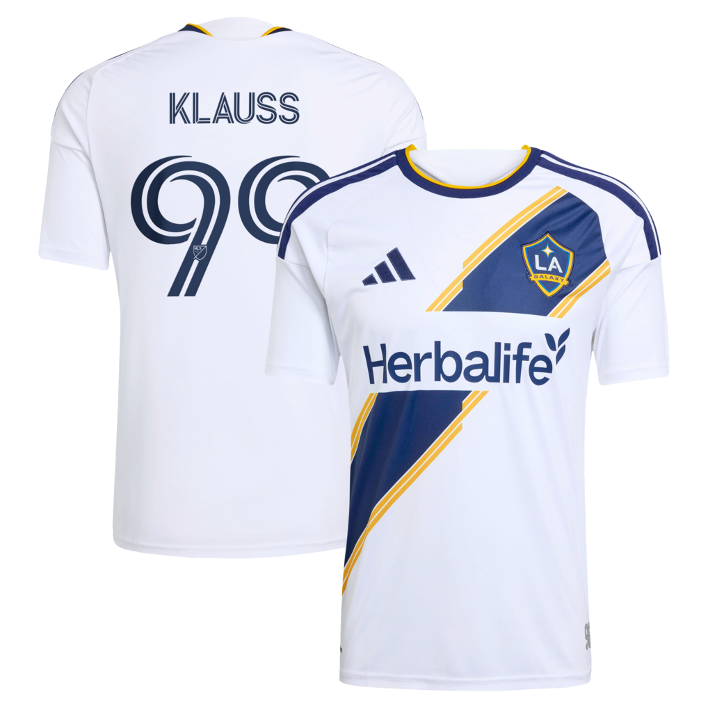 Men's LA Galaxy João Klauss adidas White 2026 The VeloCITY Kit Replica Jersey - Ujersey