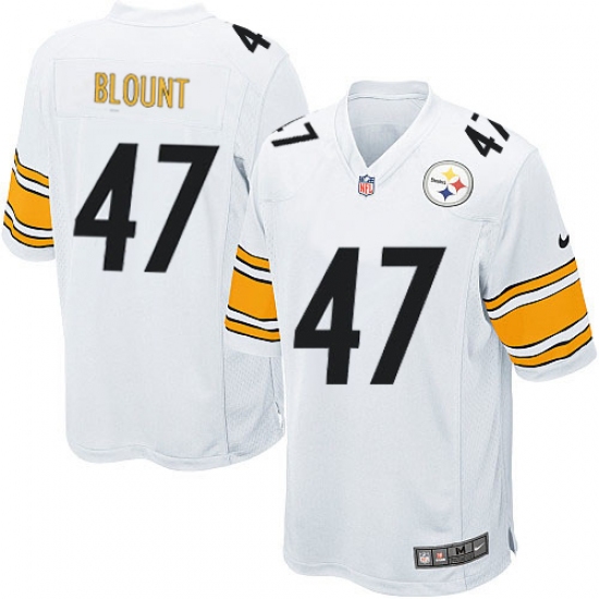 Men's Nike Pittsburgh Steelers #47 Mel Blount Game White NFL Jersey - Ujersey