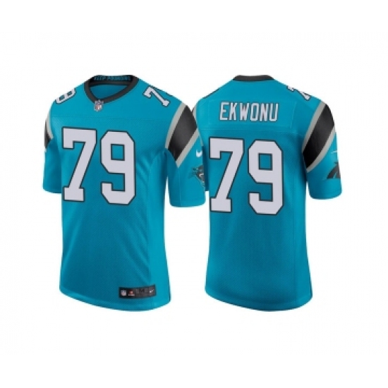Men's Carolina Panthers #79 Ikem Ekwonu 2022 Blue Stitched Jersey - Ujersey