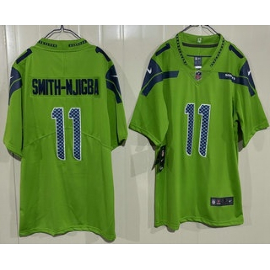 Men's Seattle Seahawks #11 Jaxon Smith-Njigba Limited Green Vapor Jersey