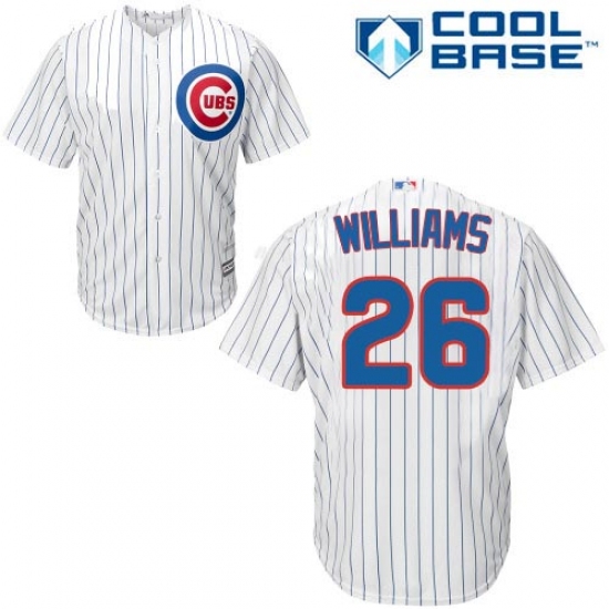 Youth Majestic Chicago Cubs #26 Billy Williams Authentic White Home Cool Base MLB Jersey - Ujersey