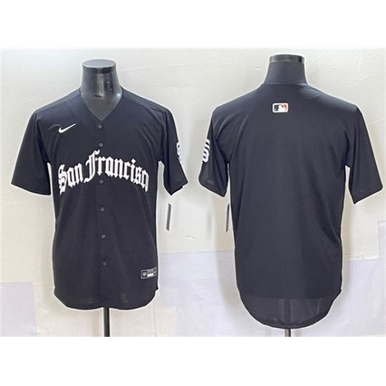 Men's San Francisco Giants Blank Black 'Gothic Fog Edition' Vapor Premier Limited Stitched Jersey - Ujersey