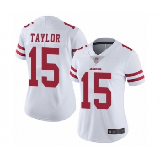 Women's San Francisco 49ers #15 Trent Taylor White Vapor Untouchable Limited Player Football Jersey - Ujersey