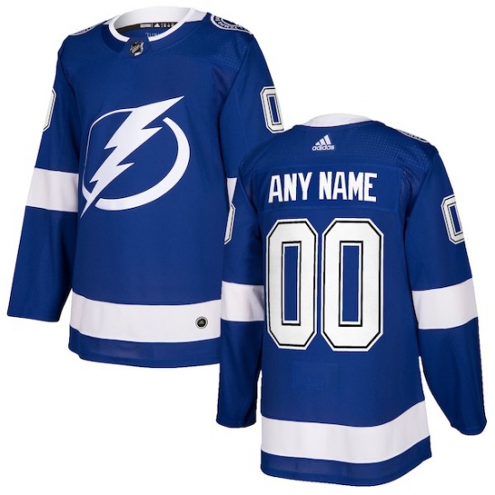 Men's Tampa Bay Lightning adidas Blue Authentic Custom Jersey - Ujersey