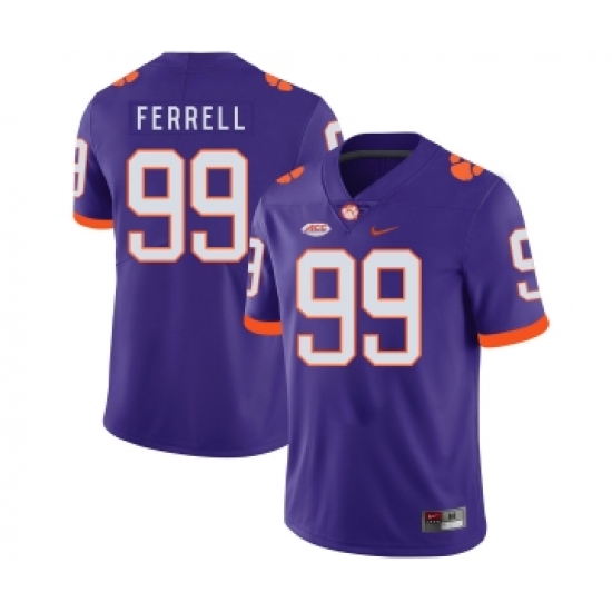 Clemson Tigers 99 Clelin Ferrell Purple Nike College Football Jersey - Ujersey