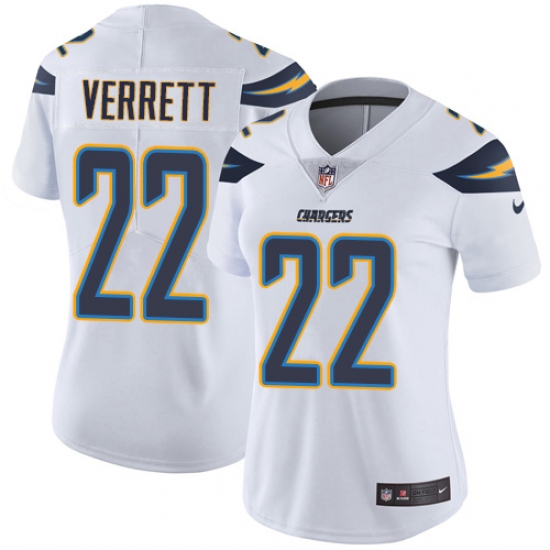 Women's Nike Los Angeles Chargers #22 Jason Verrett Elite White NFL Jersey - Ujersey