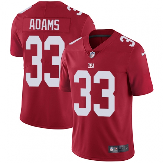 Men's Nike New York Giants #33 Andrew Adams Red Alternate Vapor Untouchable Limited Player NFL Jersey - Ujersey