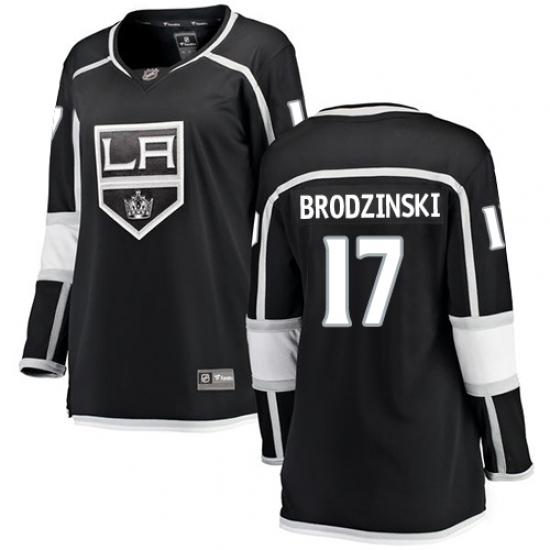 Women's Los Angeles Kings #17 Jonny Brodzinski Authentic Black Home Fanatics Branded Breakaway NHL Jersey - Ujersey