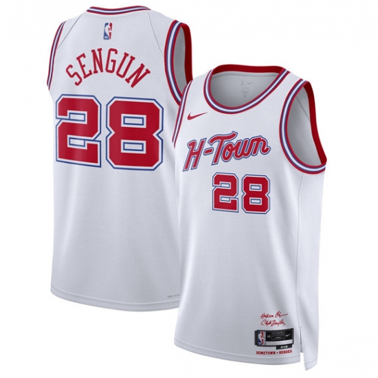 Men's Houston Rockets #28 Alperen Sengun White 2025-26 City Edition Stitched Jersey - Ujersey