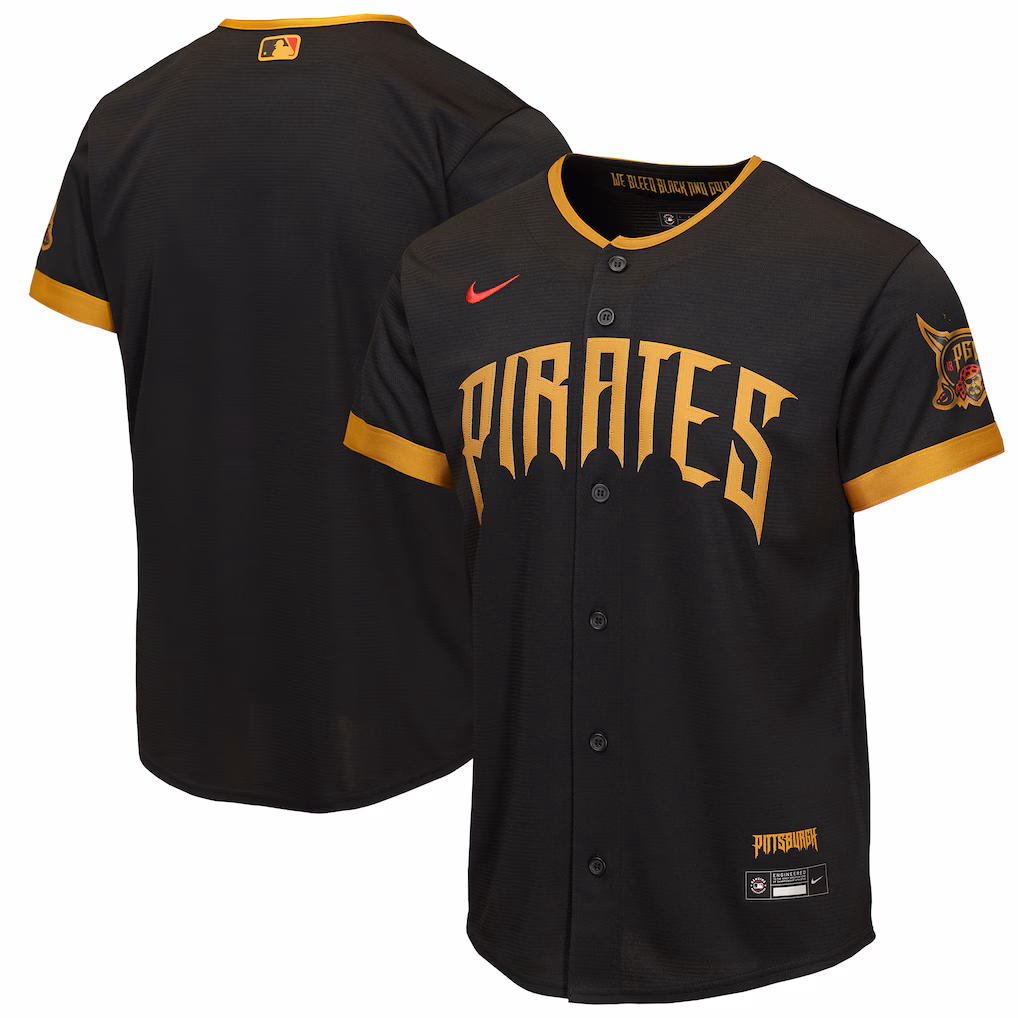 Youth Pittsburgh Pirates Nike Black 2026 City Connect Stadium Jersey - Ujersey