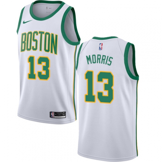 Men's Nike Boston Celtics #13 Marcus Morris Swingman White NBA Jersey - City Edition - Ujersey