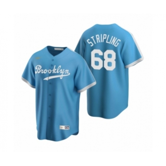 Men's Los Angeles Dodgers #68 Ross Stripling Nike Light Blue Cooperstown Collection Alternate Jersey