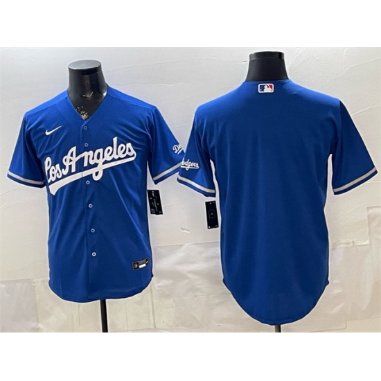 Men's Los Angeles Dodgers Blank Royal Alternate Stadium Stitched Baseball Jersey - Ujersey