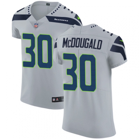 Men's Nike Seattle Seahawks #30 Bradley McDougald Grey Alternate Vapor Untouchable Elite Player NFL Jersey - Ujersey
