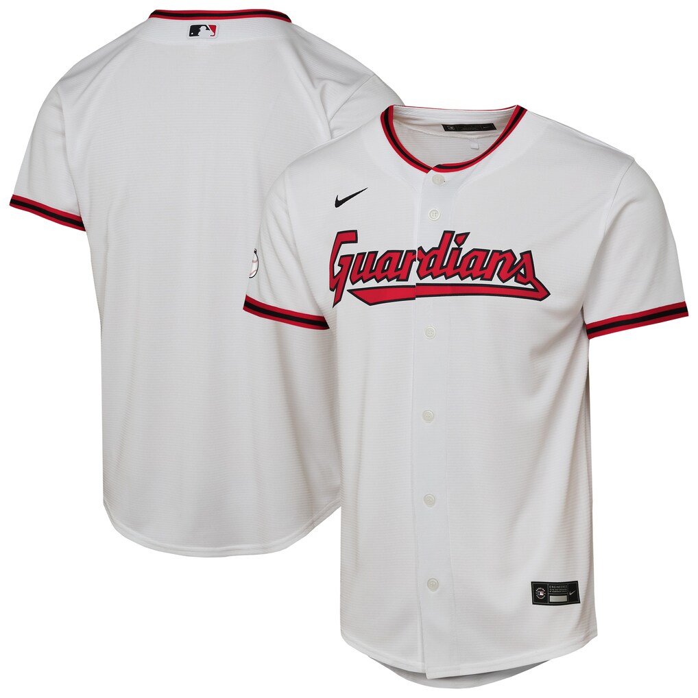 Youth Cleveland Guardians Nike White Home Stadium Jersey - U-jersey