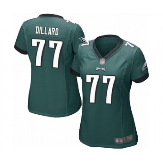 Women's Philadelphia Eagles #77 Andre Dillard Game Midnight Green Team Color Football Jersey - Ujersey