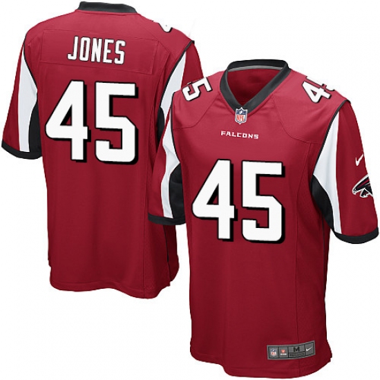 Men's Nike Atlanta Falcons #45 Deion Jones Game Red Team Color NFL Jersey - Ujersey