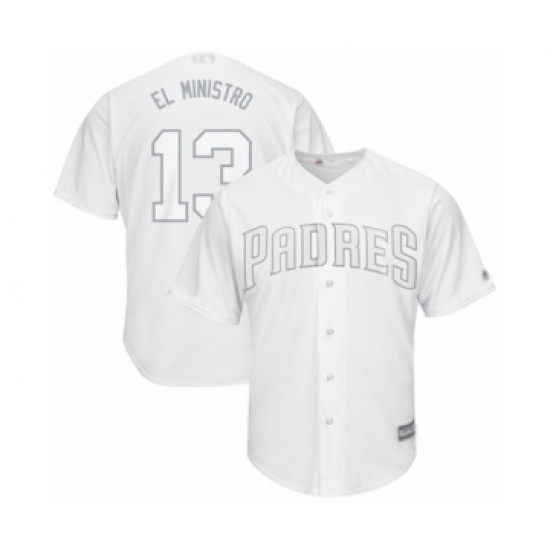 Men's San Diego Padres #13 Manny Machado  El Ministro Authentic White 2019 Players Weekend Baseball Jersey - Ujersey