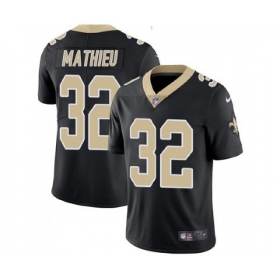 Men's New Orleans Saints #32 Tyrann Mathieu Black Vapor Limited Stitched Jersey - Ujersey
