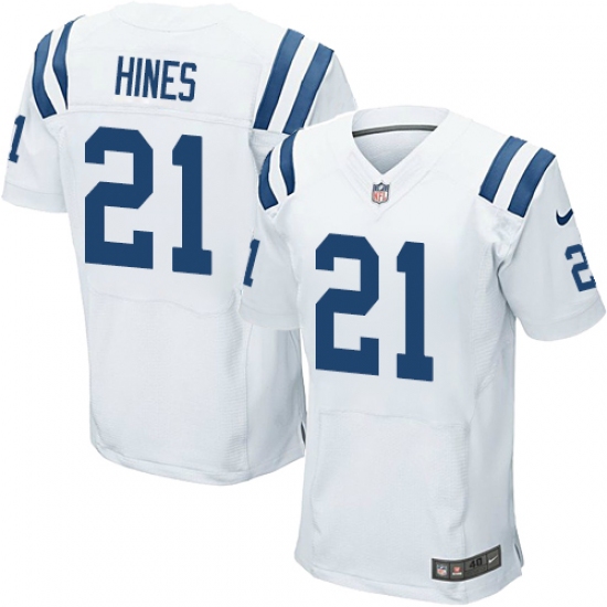 Men's Nike Indianapolis Colts #21 Nyheim Hines Elite White NFL Jersey - Ujersey