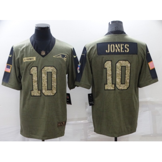 Men's New England Patriots #10 Mac Jones Nike Camo 2021 Salute To Service Limited Player Jersey - Ujersey