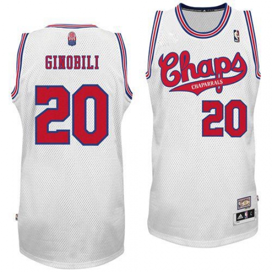 Men's Adidas San Antonio Spurs #20 Manu Ginobili Authentic White Latin Nights NBA Jersey - Ujersey