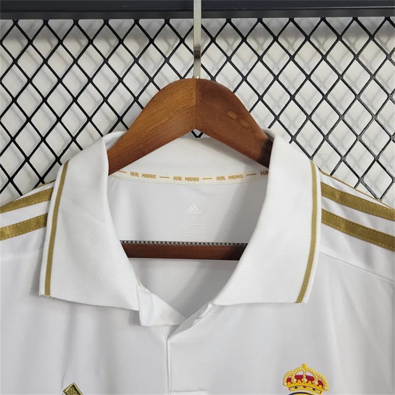 Real Madrid Retro Jersey Home Long Sleeve Soccer Custom Shirt 2011/12 - ujerseystore