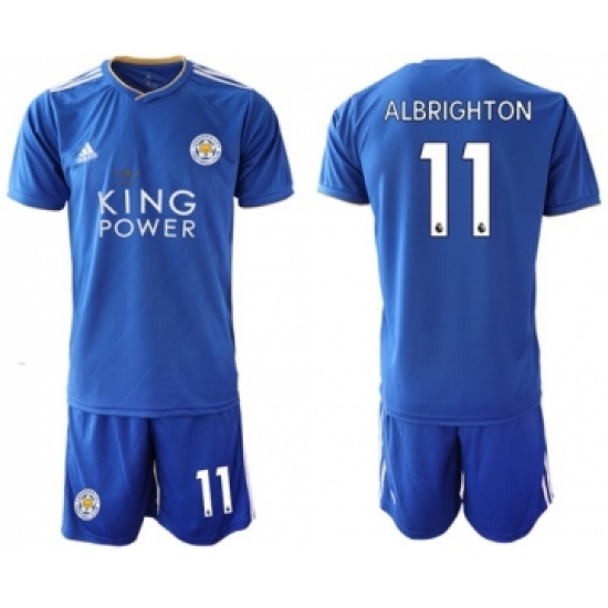 Leicester City #11 Albrighton Home Soccer Club Jersey
