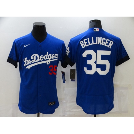 Men's Los Angeles Dodgers #35 Cody Bellinger Blue Elite City Player Jersey - Ujersey