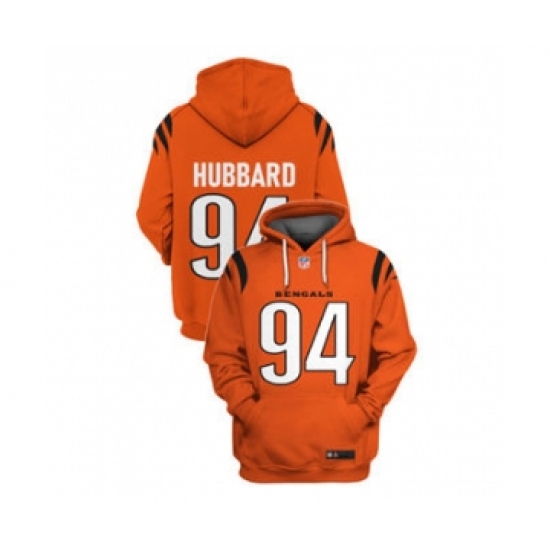 Men's Cincinnati Bengals #94 Sam Hubbard 2021 Orange Pullover Football Hoodie - Ujersey
