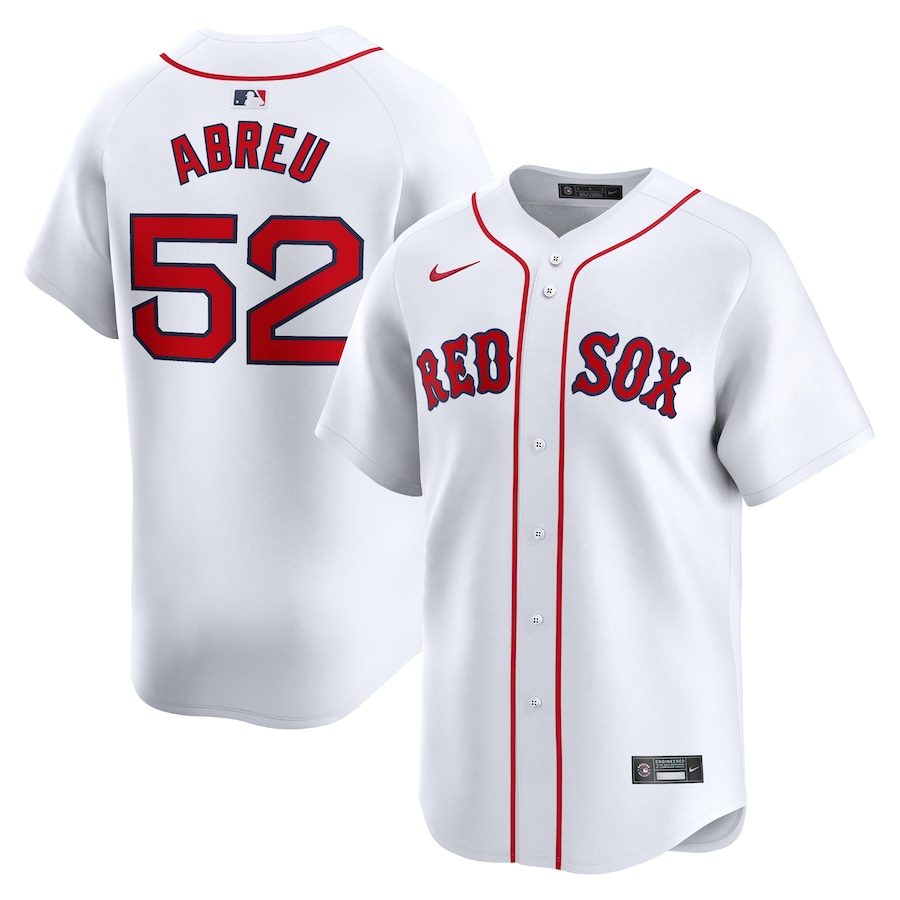 Men's Boston Red Sox Wilyer Abreu Nike White Home Limited Player Jersey - Ujersey NHL