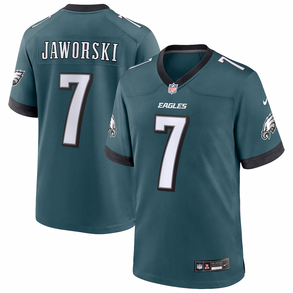 Men's Philadelphia Eagles Ron Jaworski Nike Midnight Green Team Retired Player Game Jersey