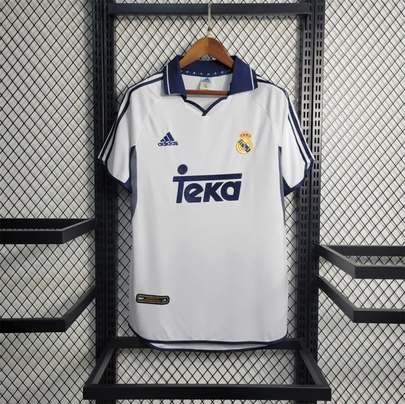 Real Madrid Retro Jersey Home Custom Soccer Shirt 2000-01 - ujerseystore