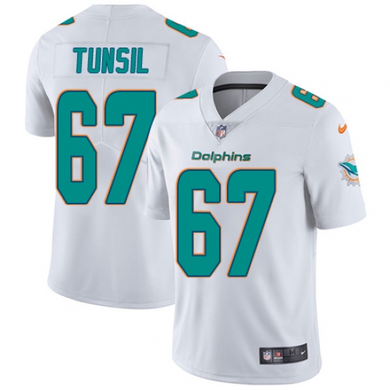 Men's Nike Miami Dolphins #67 Laremy Tunsil White Vapor Untouchable Limited Player NFL Jersey - Ujersey