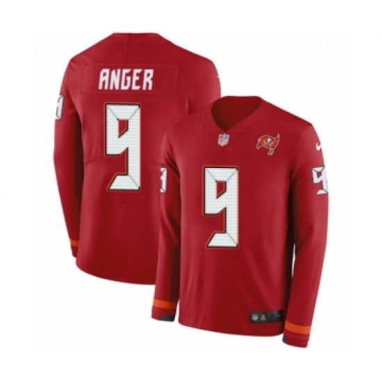 Men's Nike Tampa Bay Buccaneers #9 Bryan Anger Limited Red Therma Long Sleeve NFL Jersey - Ujersey