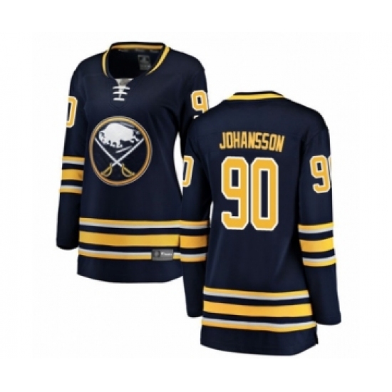 Women's Buffalo Sabres #90 Marcus Johansson Fanatics Branded Navy Blue Home Breakaway Hockey Jersey