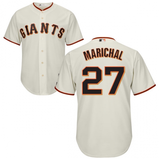 Men's Majestic San Francisco Giants #27 Juan Marichal Replica Cream Home Cool Base MLB Jersey - Ujersey