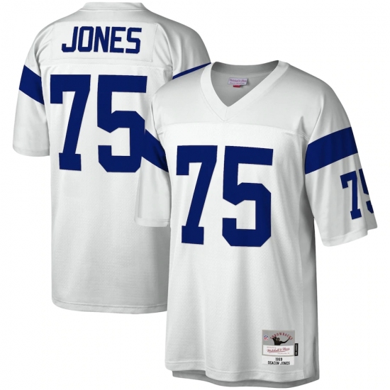Men's Los Angeles Rams #75 Deacon Jones Mitchell & Ness White Legacy Replica Jersey - Ujersey