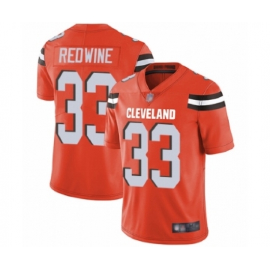 Men's Cleveland Browns #33 Sheldrick Redwine Orange Alternate Vapor Untouchable Limited Player Football Jersey - Ujersey