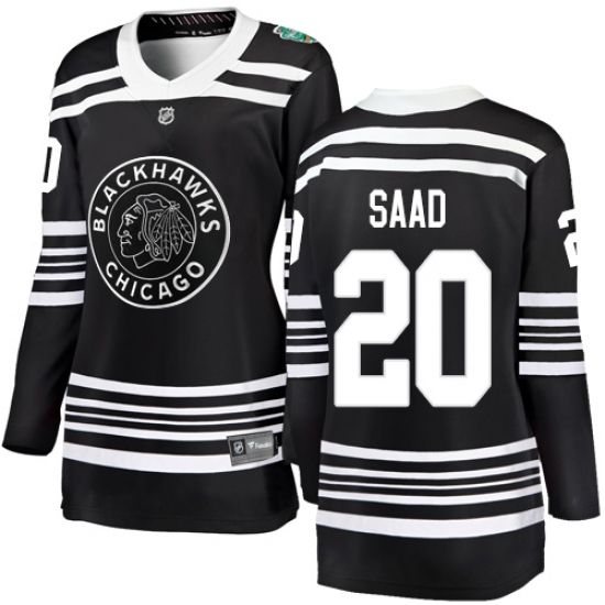 Women's Chicago Blackhawks #20 Brandon Saad Black 2019 Winter Classic Fanatics Branded Breakaway NHL Jersey - Ujersey