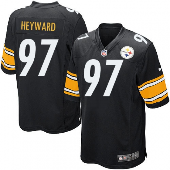 Men's Nike Pittsburgh Steelers #97 Cameron Heyward Game Black Team Color NFL Jersey - Ujersey