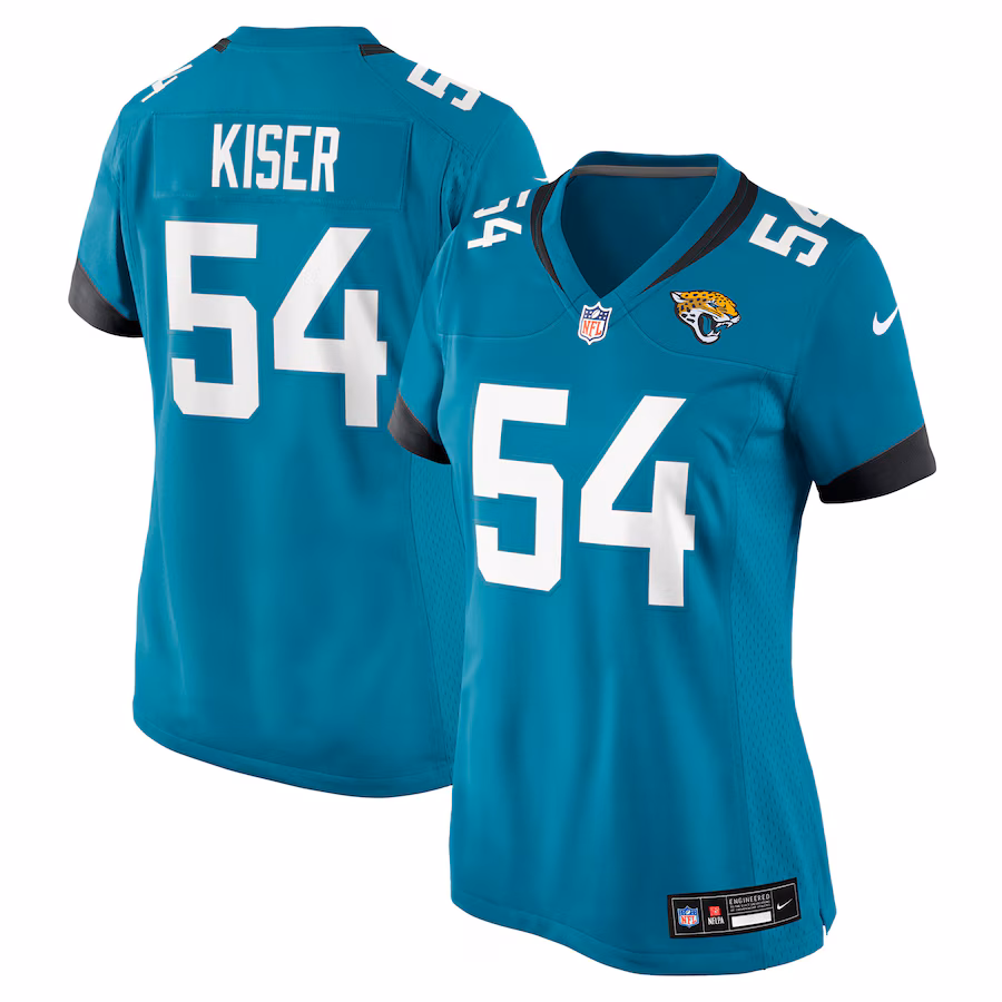 Women's Jacksonville Jaguars Jack Kiser Nike Teal Team Game Jersey - Ujersey