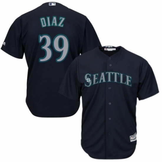 Men's Majestic Seattle Mariners #39 Edwin Diaz Replica Navy Blue Alternate 2 Cool Base MLB Jersey - Ujersey