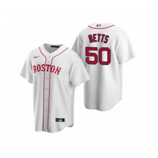 Youth Boston Red Sox #50 Mookie Betts Nike White Replica Alternate Jersey - Ujersey