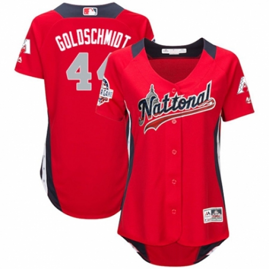 Women's Majestic Arizona Diamondbacks #44 Paul Goldschmidt Game Red National League 2018 MLB All-Star MLB Jersey - Ujersey