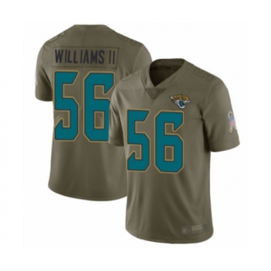 Youth Jacksonville Jaguars #56 Quincy Williams II Limited Olive 2017 Salute to Service Football Jersey - Ujersey