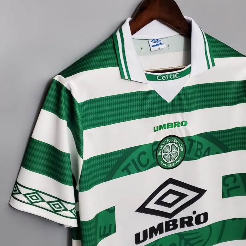 Celtic Retro Soccer Jersey Home Custom Shirt 1998/99 - ujerseystore